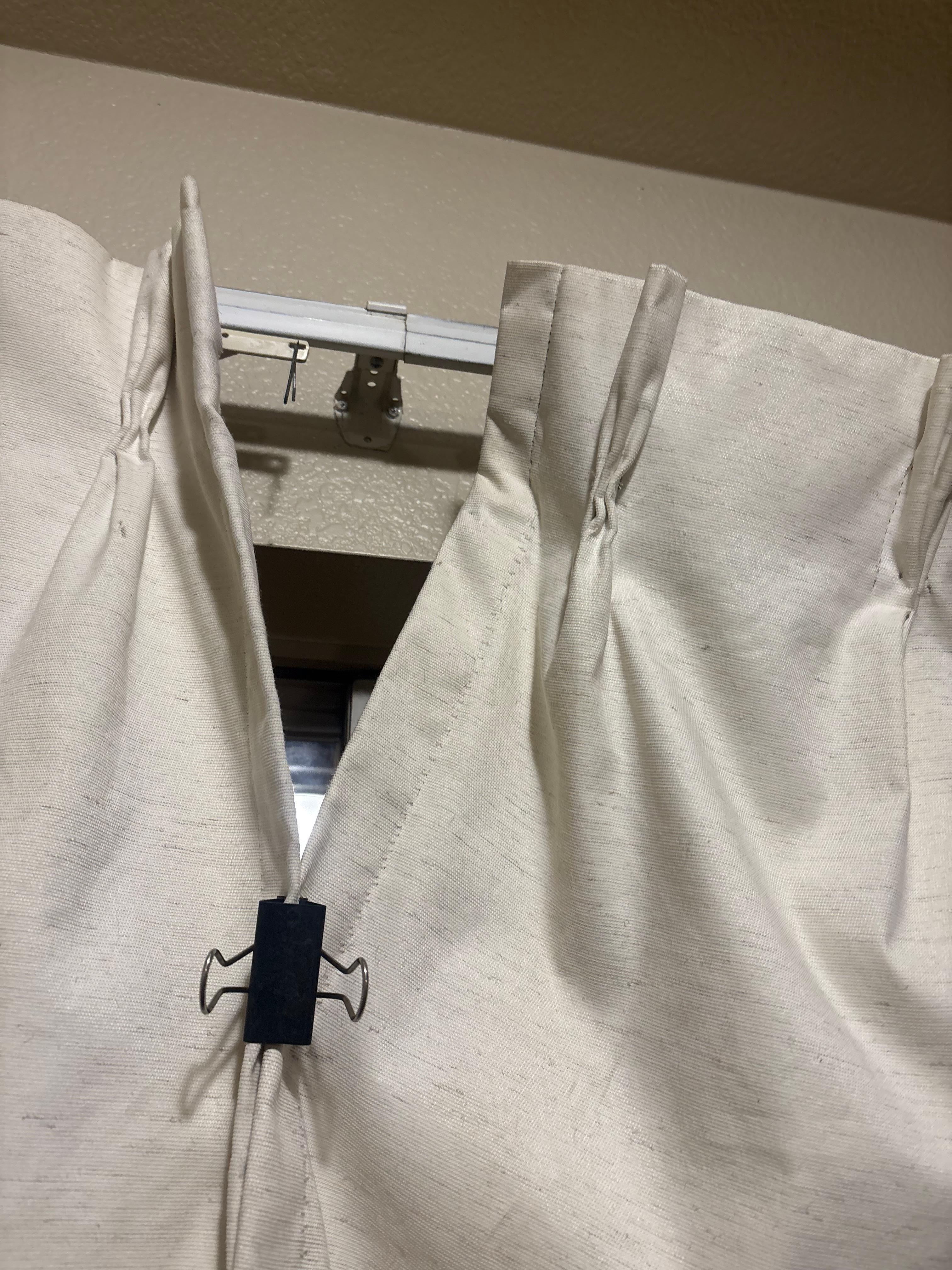 Curtains don’t close. 