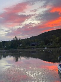 Beautiful sunrise view from the back deck.