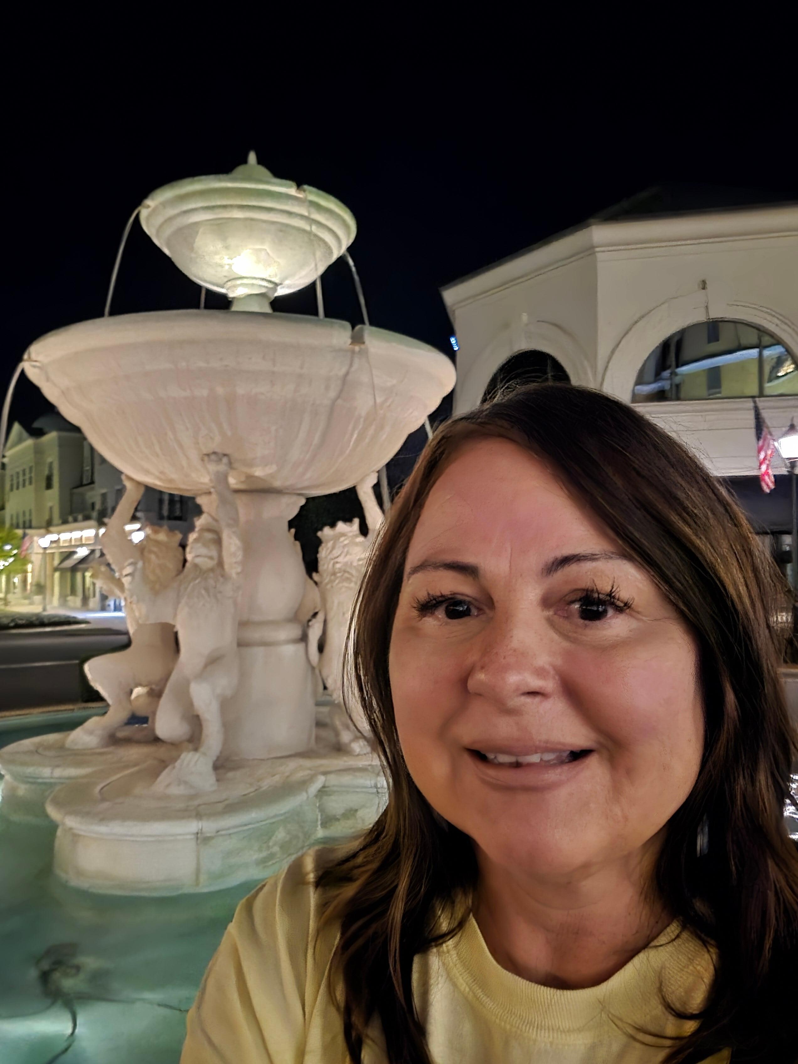 Fountain in front of hotel