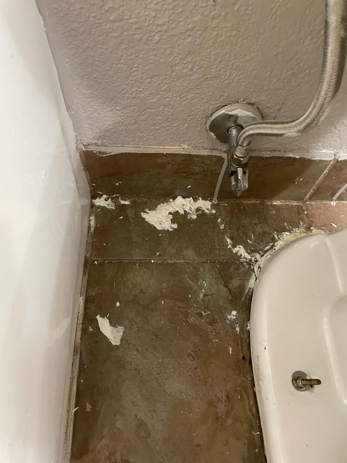 Toilet paper dried to flow