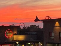 Sunset from bedroom window.
