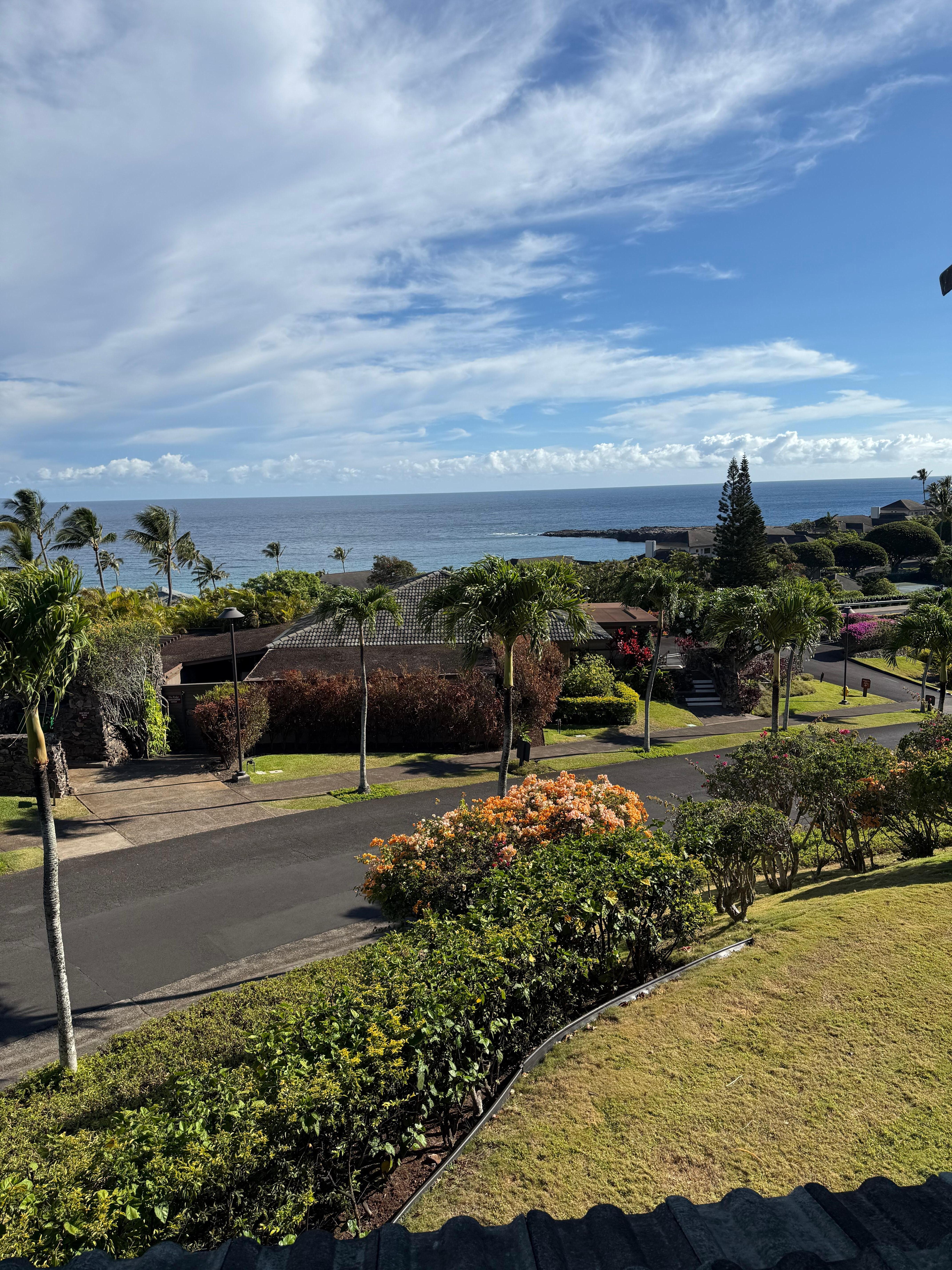 View from upstairs bedroom lanai