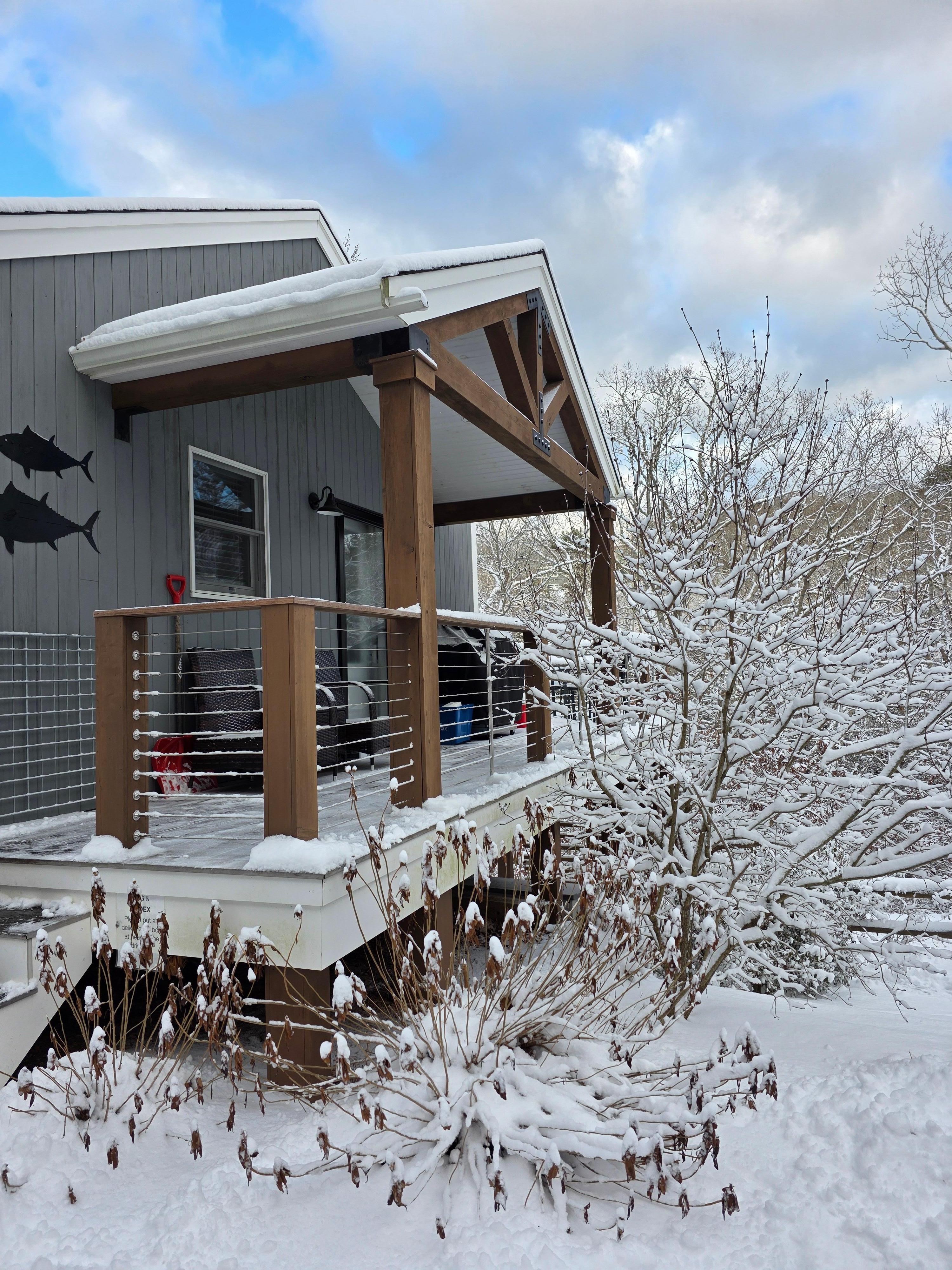 Beautiful snowfall that added to the ambiance of true relaxation. 