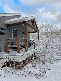 Beautiful snowfall that added to the ambiance of true relaxation.