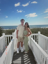 Sunny most of the week and the dock outside our back door .