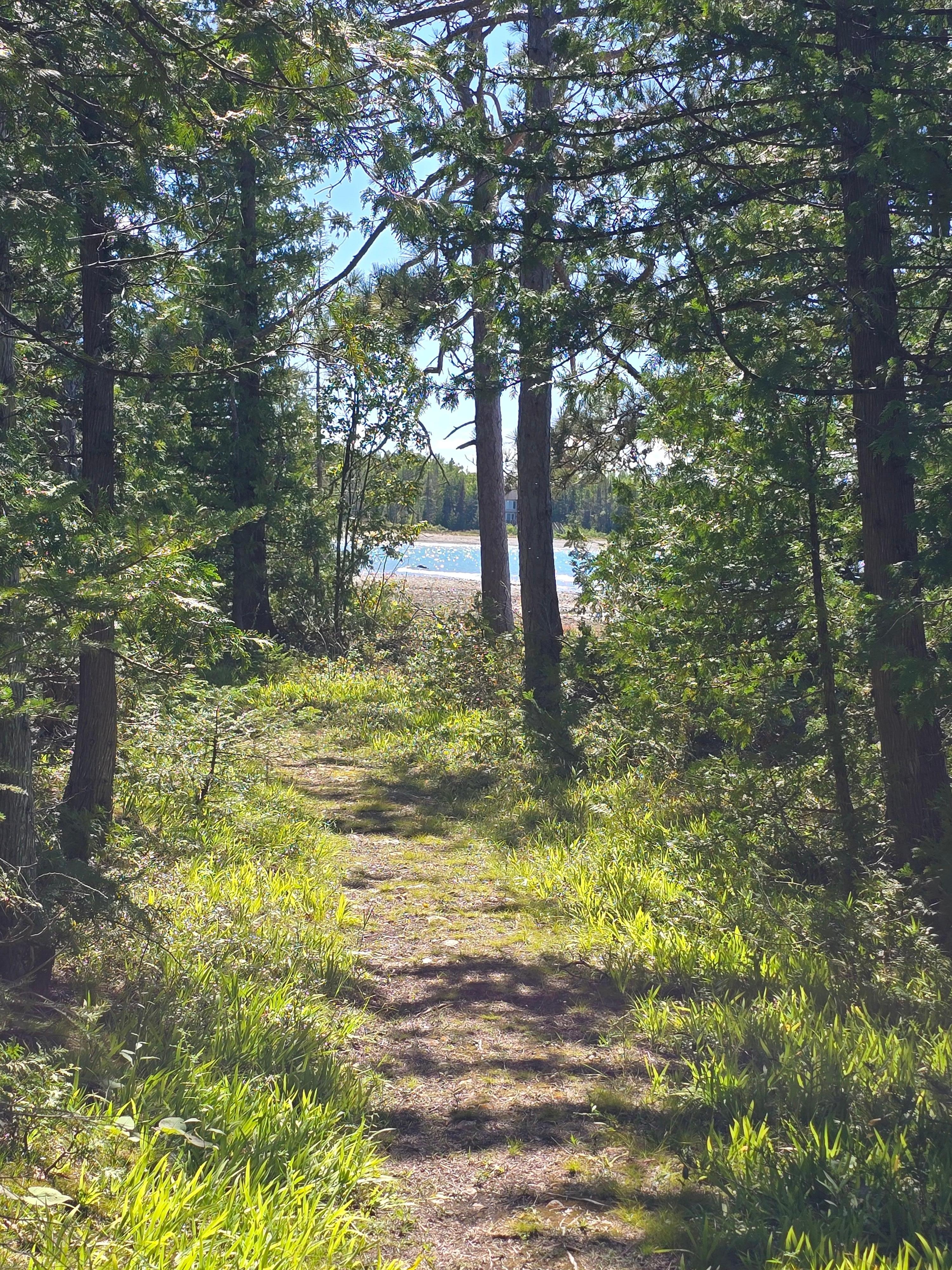 Hiking at Thompson's Harbor State Park.