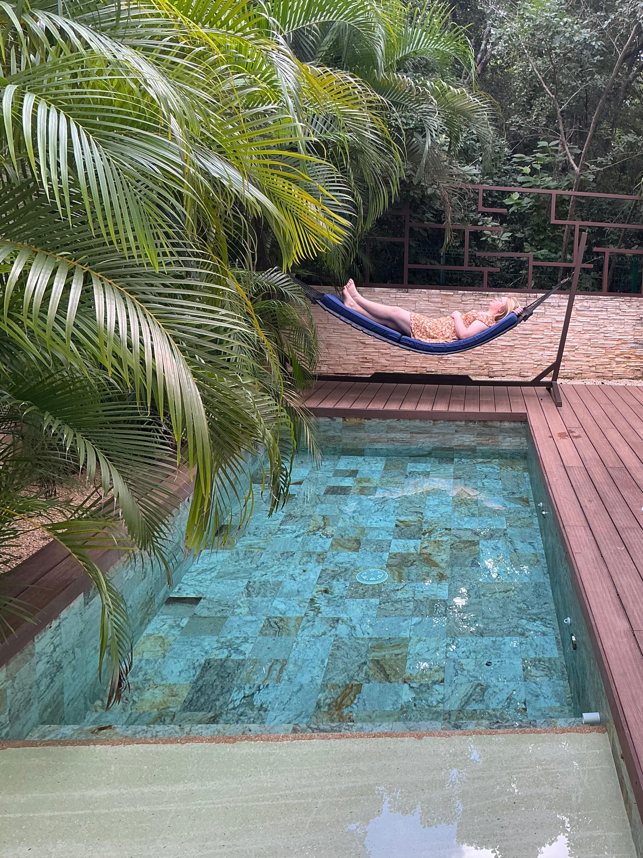 Plunge pool and hammock