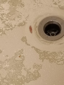 painted tub and something that washed away As I turned on the water