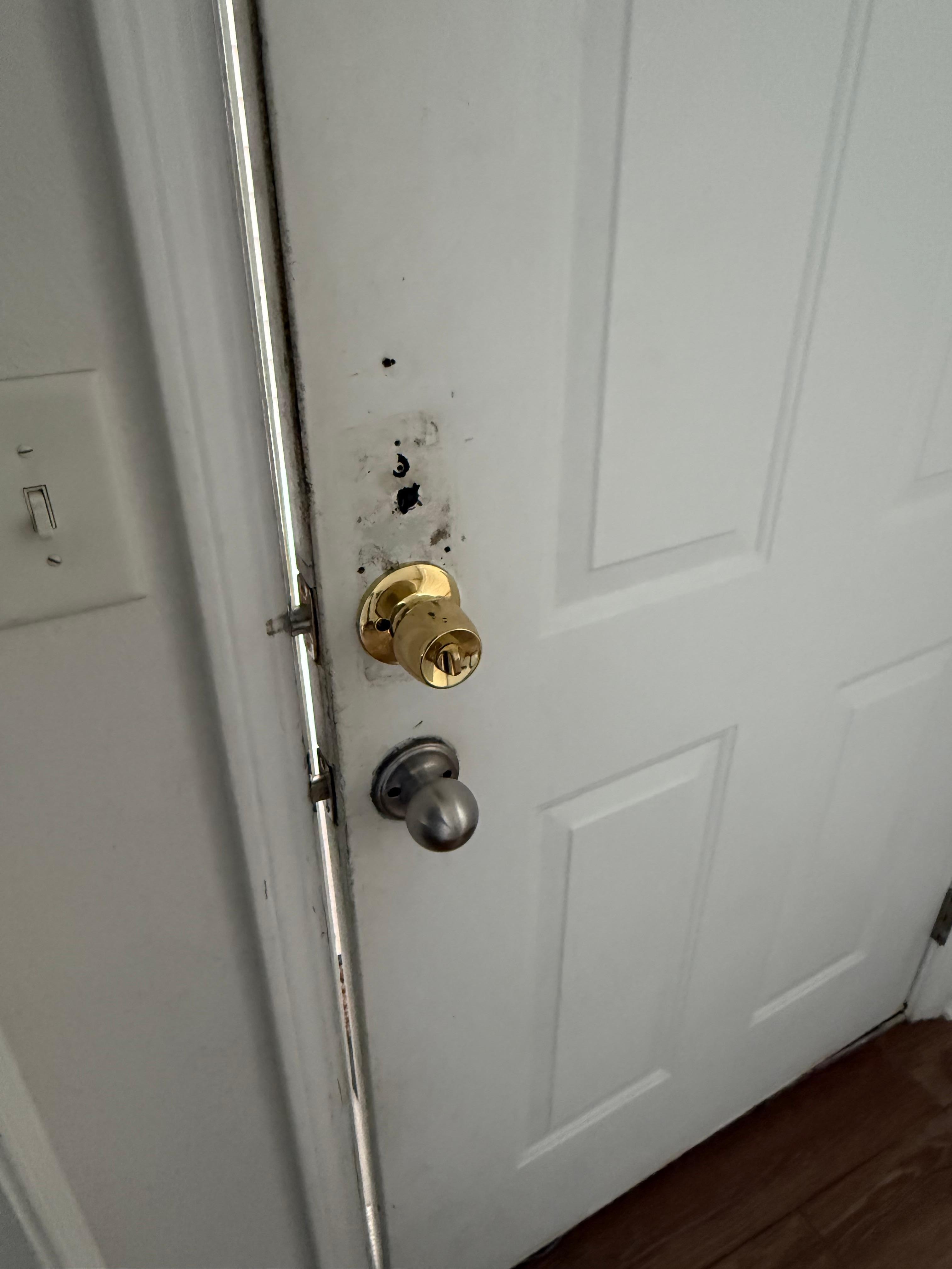 Front door lock broken 
