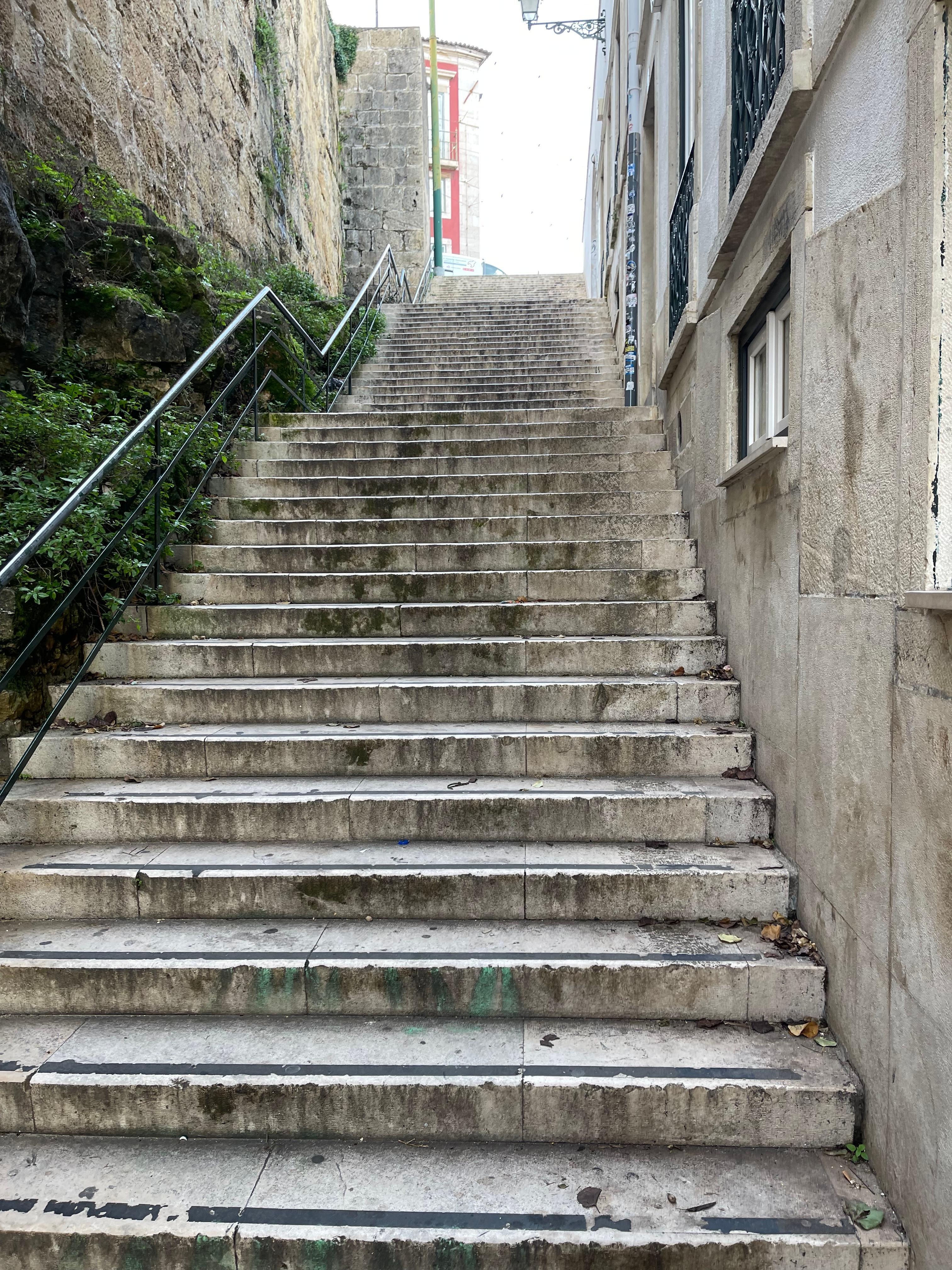 Steps up to top 
