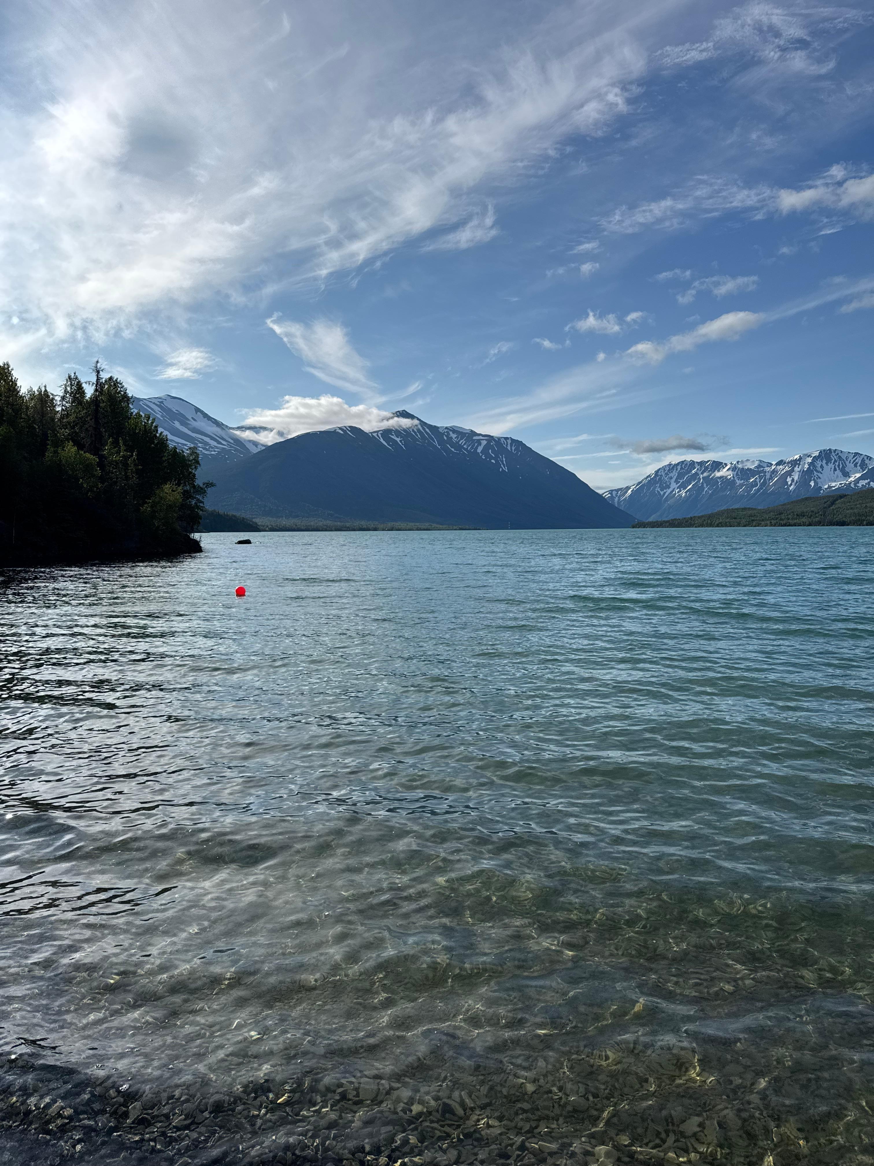 View of lake from beach 