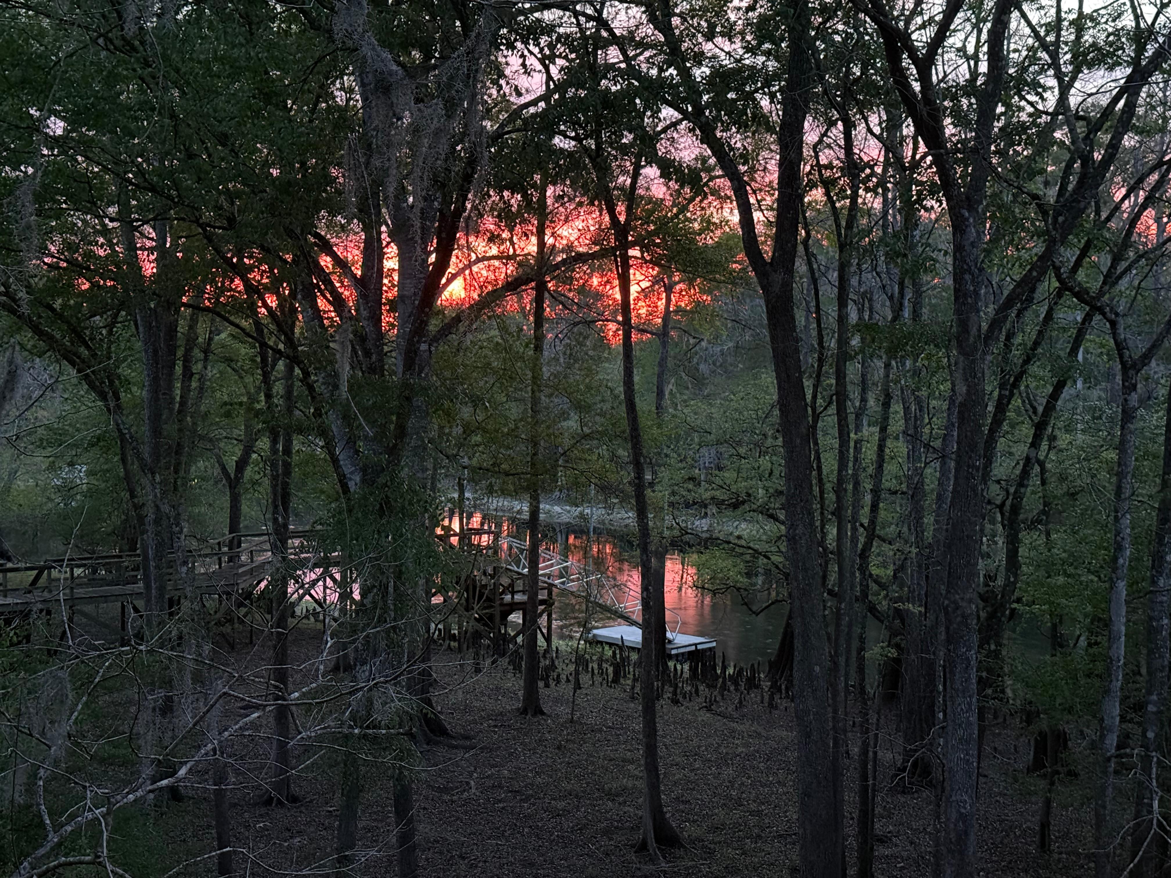Enjoyed the sunset over the river from the porch.