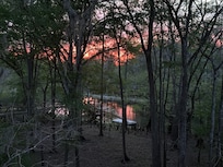 Enjoyed the sunset over the river from the porch.