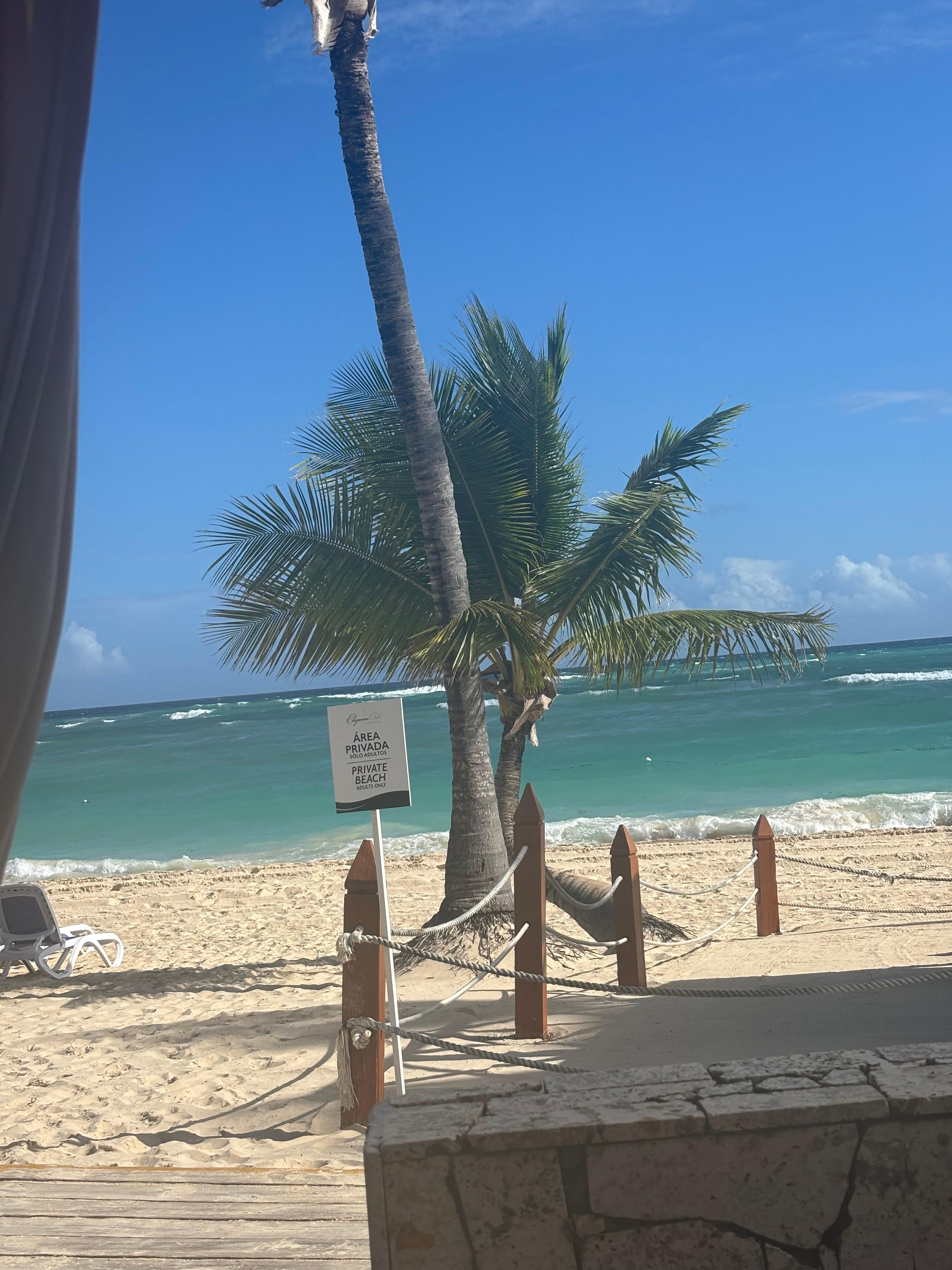 The beach in front of the Club section.