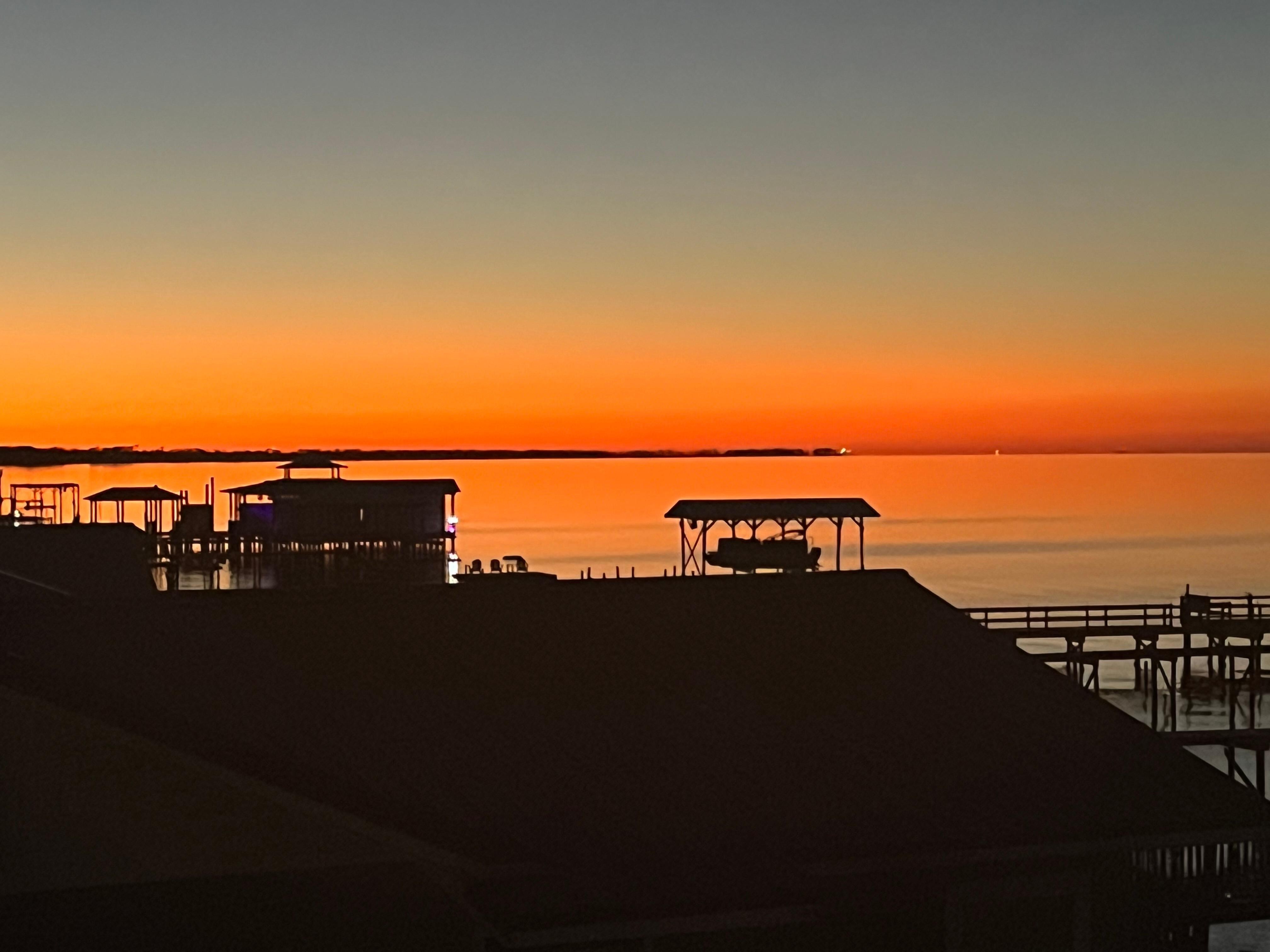 Beautiful sunset off the deck