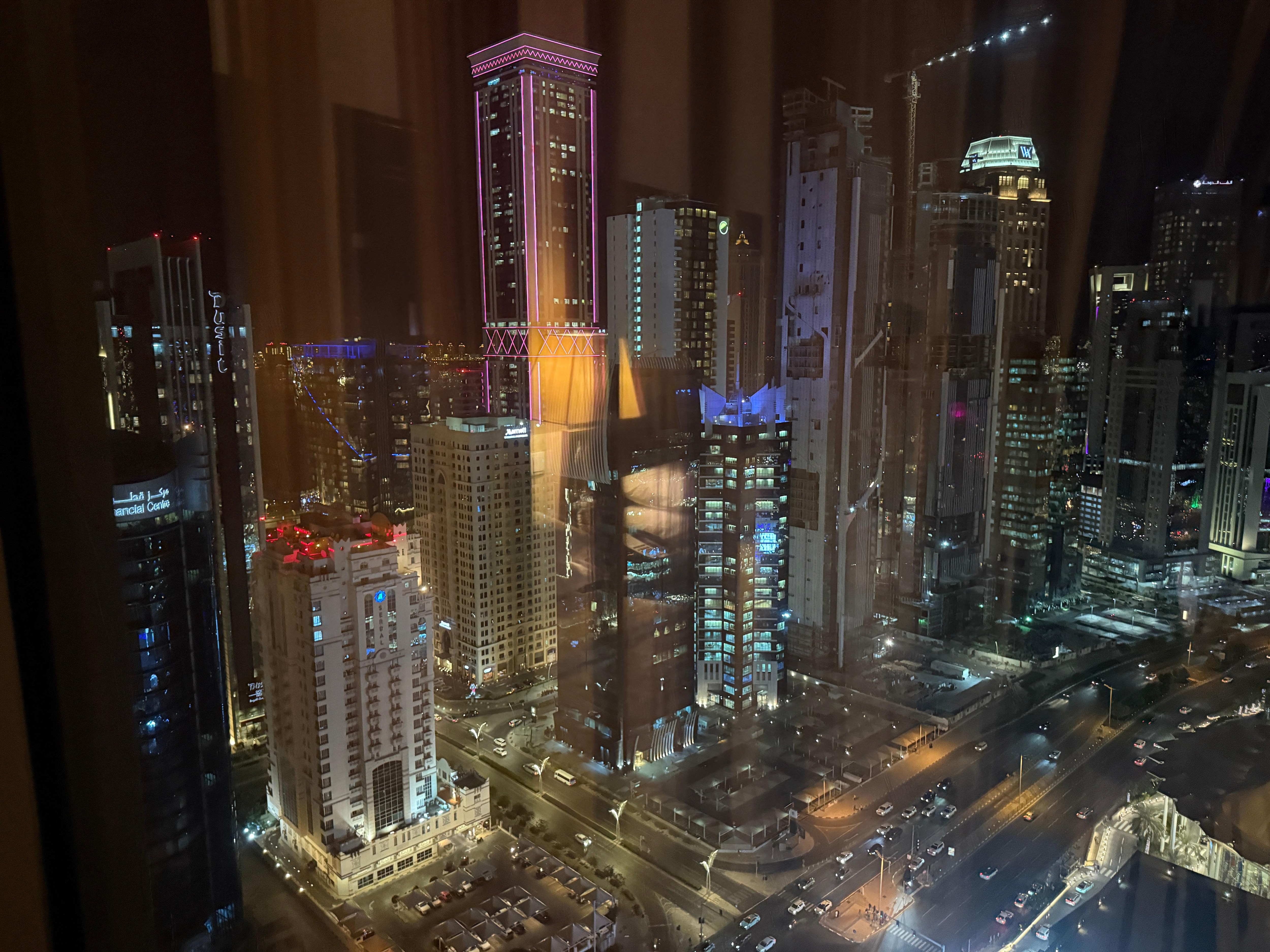 View from my room at night. 