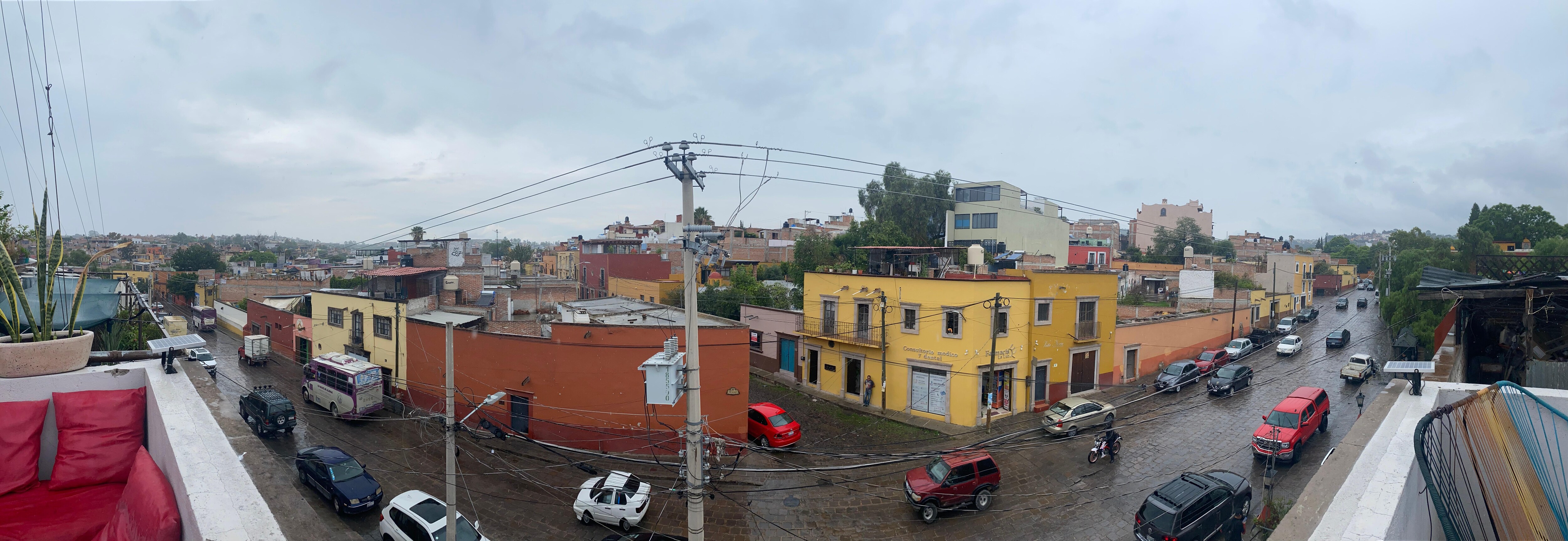 La vista desde la terraza 