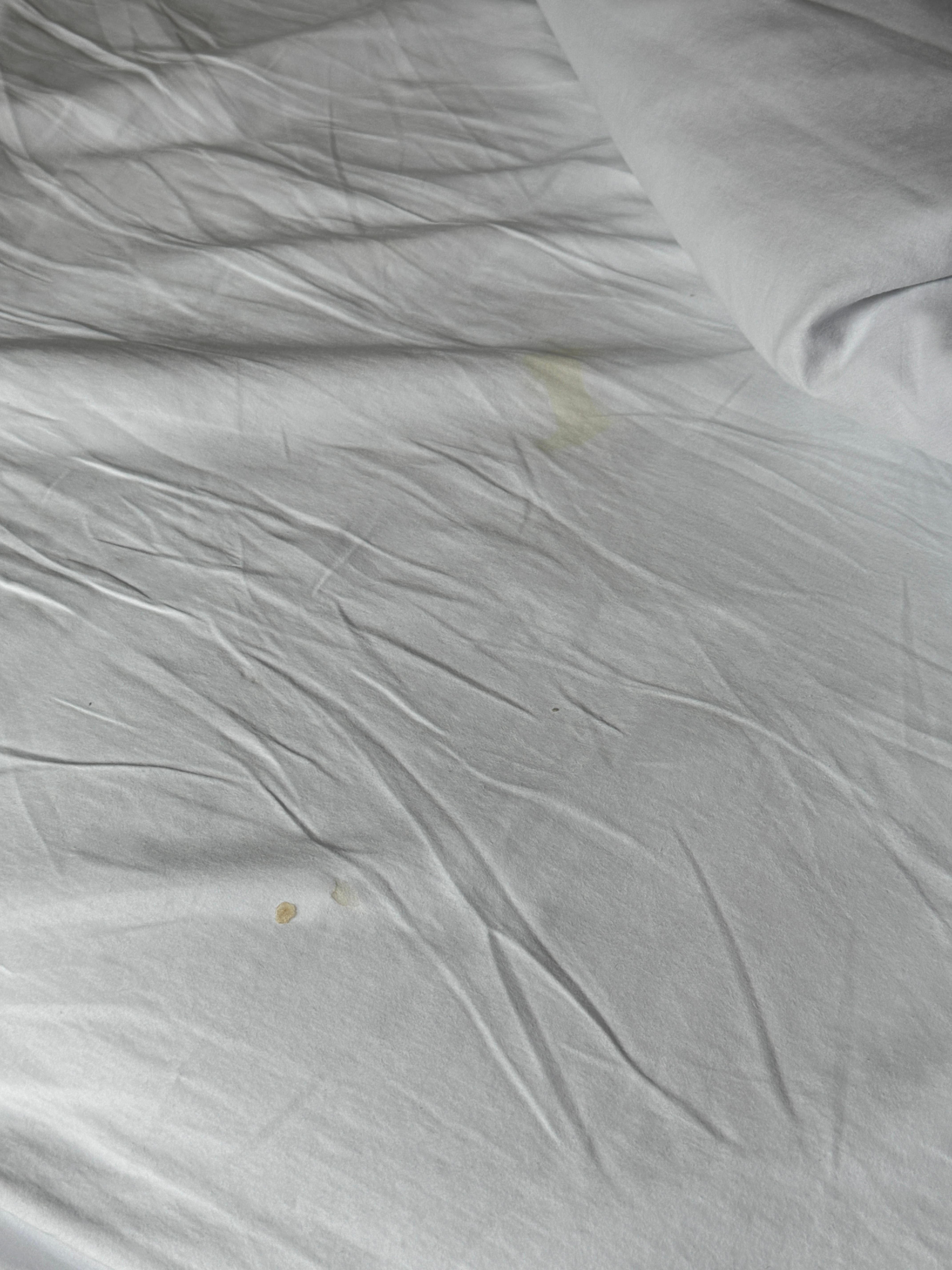 One of the bed sheets had stains 
