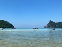 The beach view from the hotel