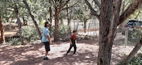 Grandson and Great Grandson playing soccer