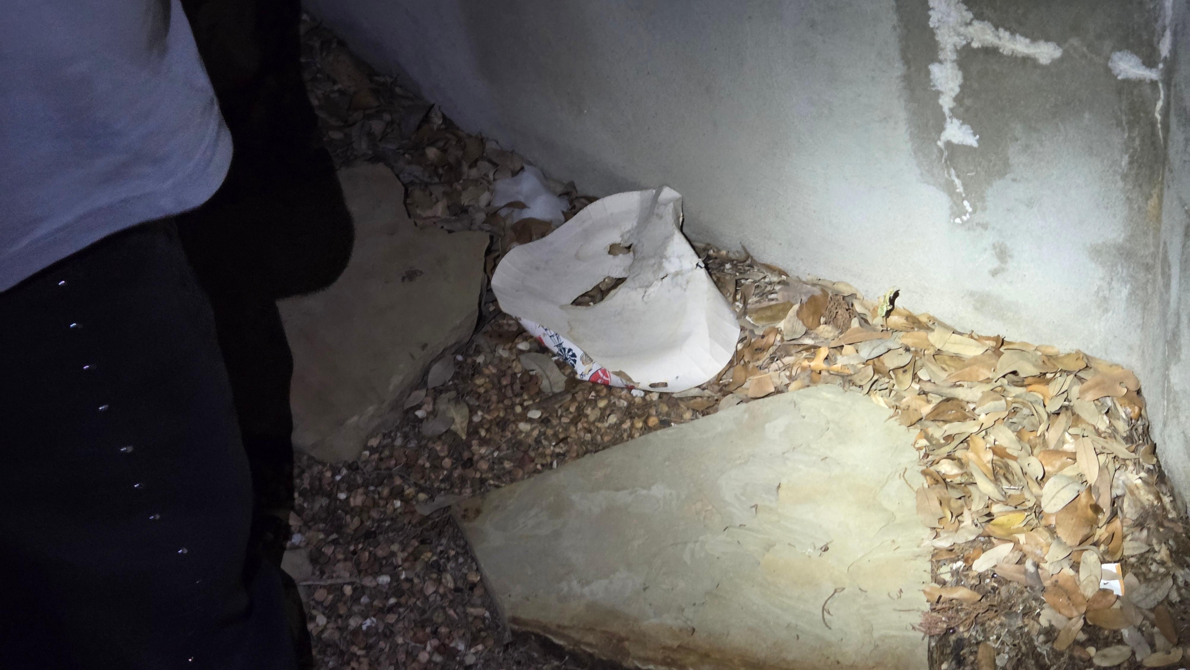 Trash around the property was a common site. 