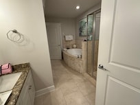 Master bathroom. Full closet inside
