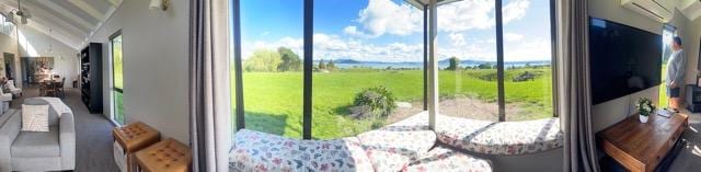 A collage of the beauty of the home.  Bright and open.