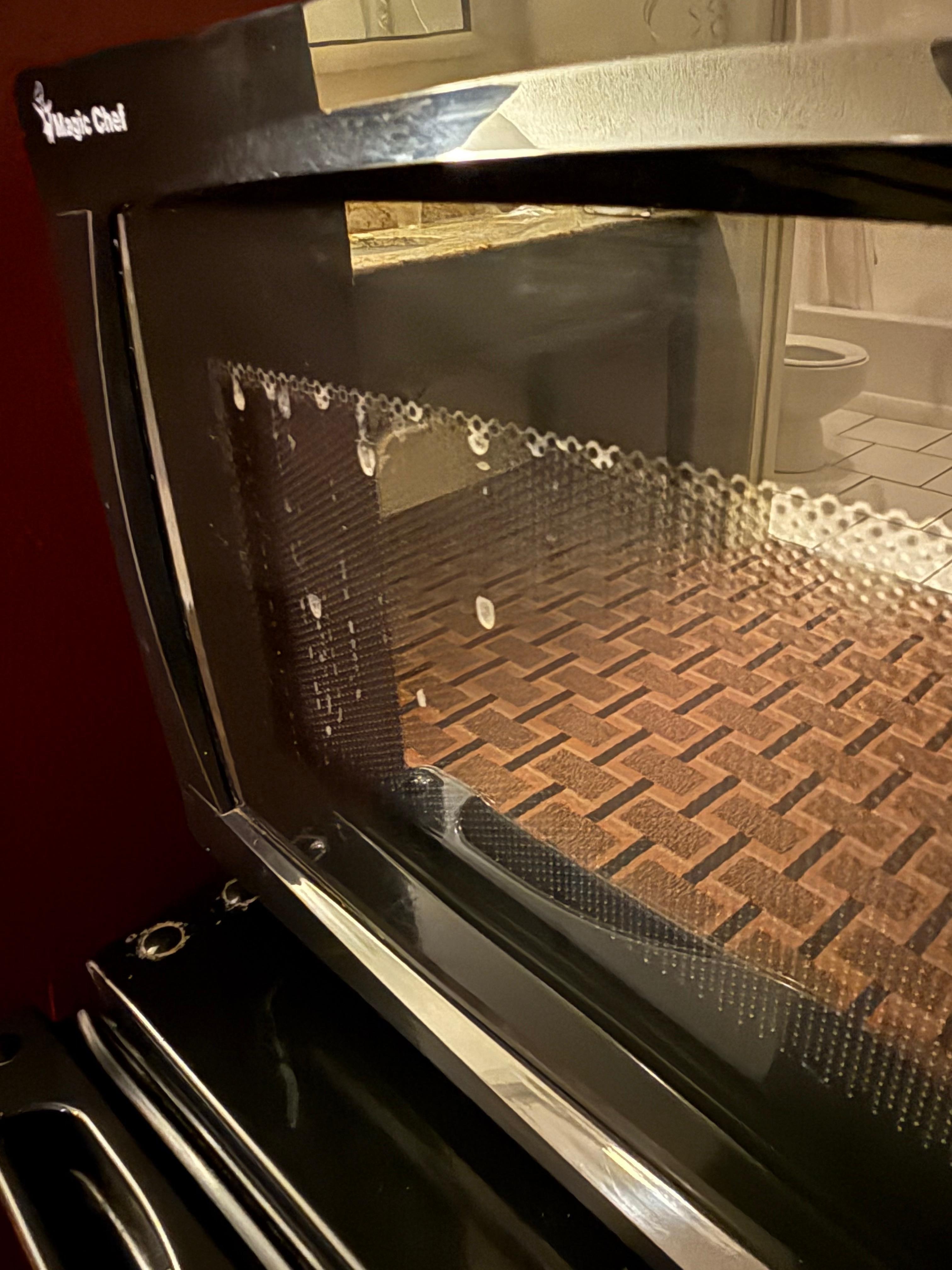 Outside of microwave