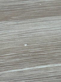 crumbs on the dining table - there were more examples as there were more crumbs