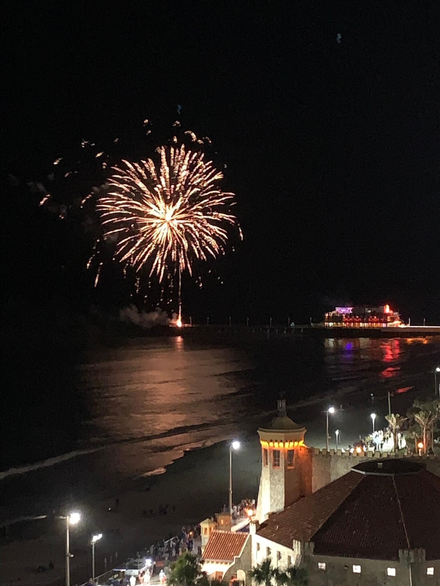 Fireworks on the pier