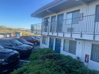 As you can see the guest smoking outside of his room.