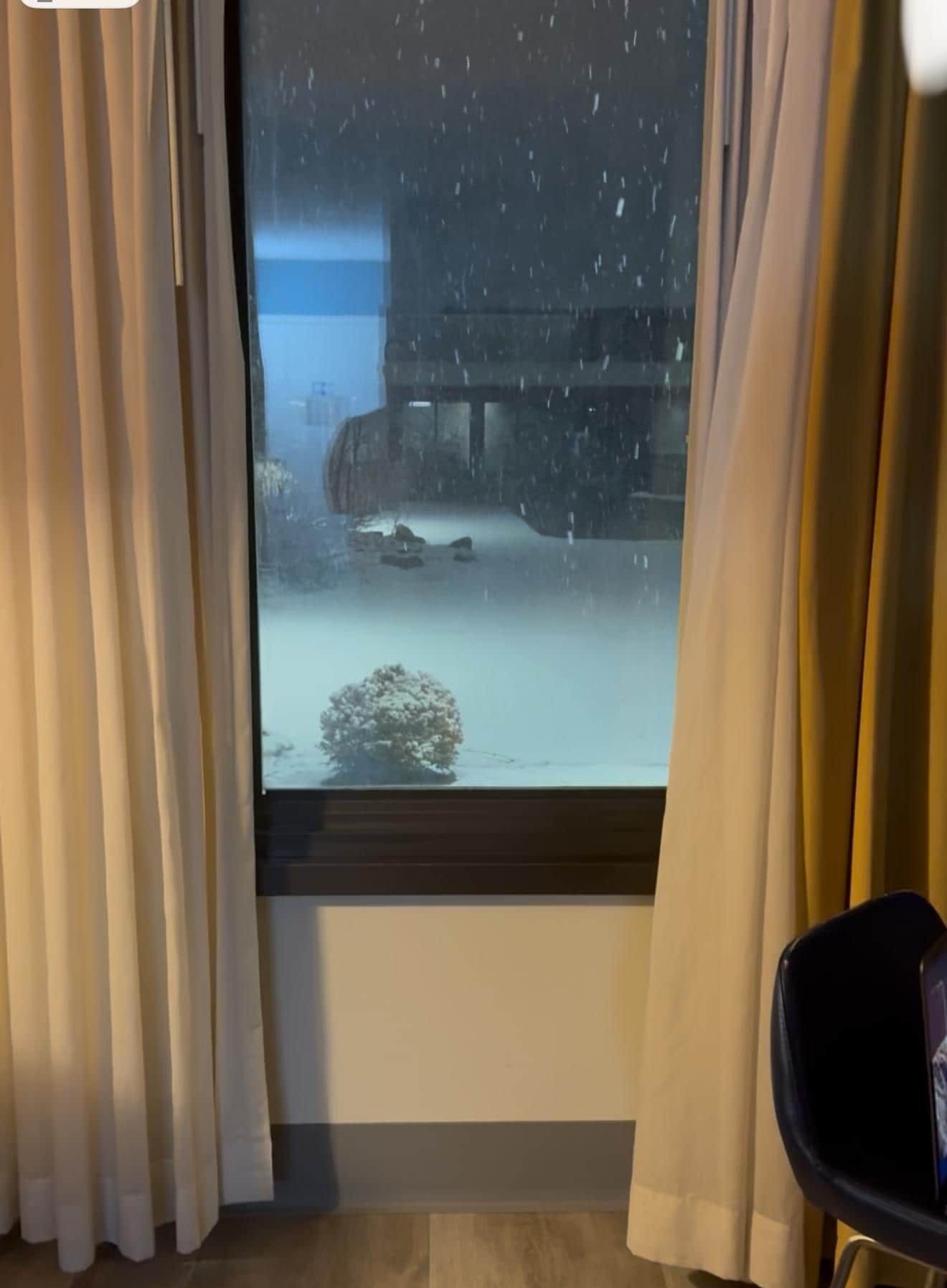 Snowed our whole stay.. enjoyed the view 