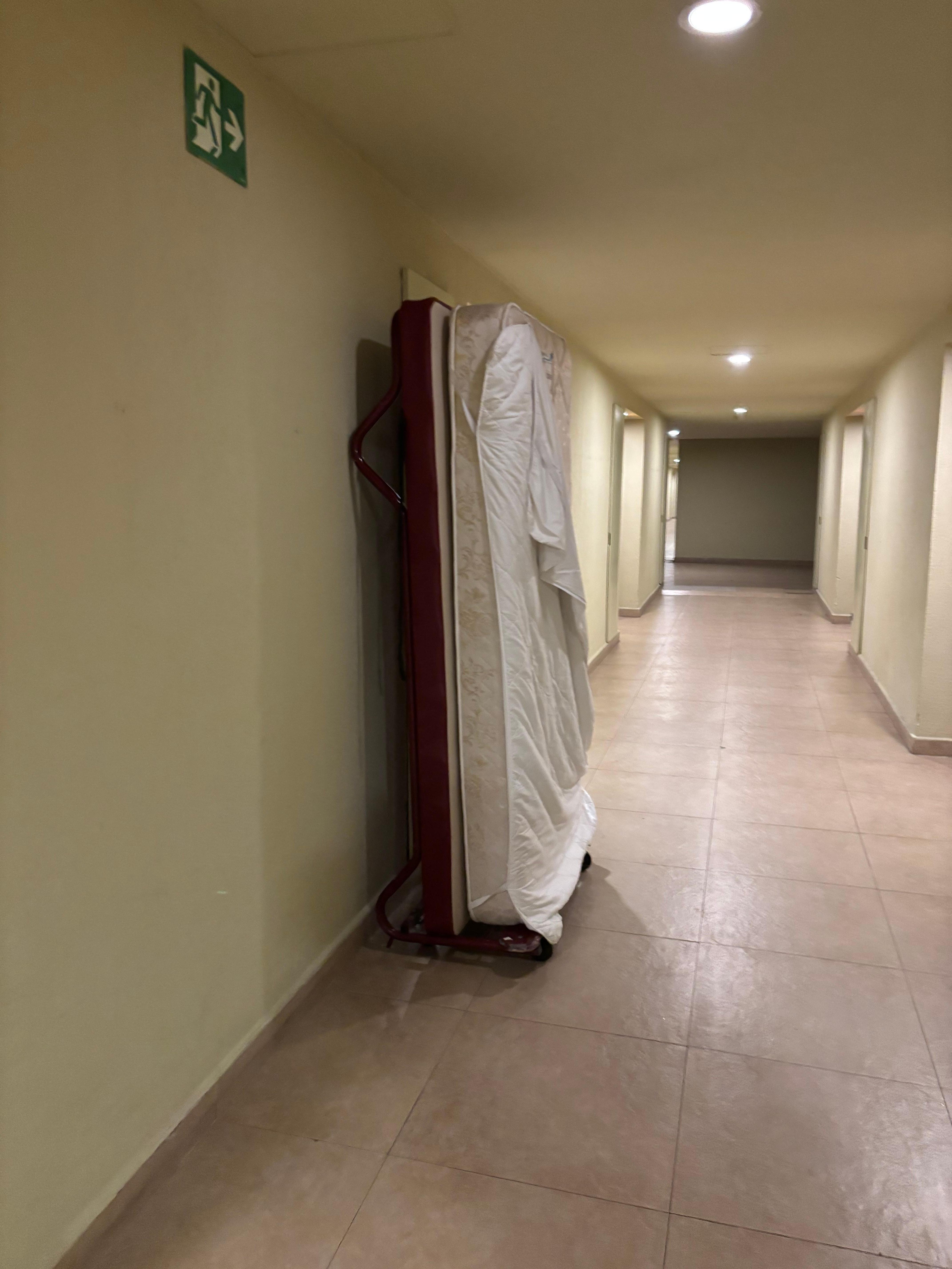 This is the mattress that stood outside my door for the last 2 days of our stay. Didn’t expect this from moon palace 