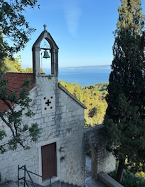Church on hill in Marjan Park
