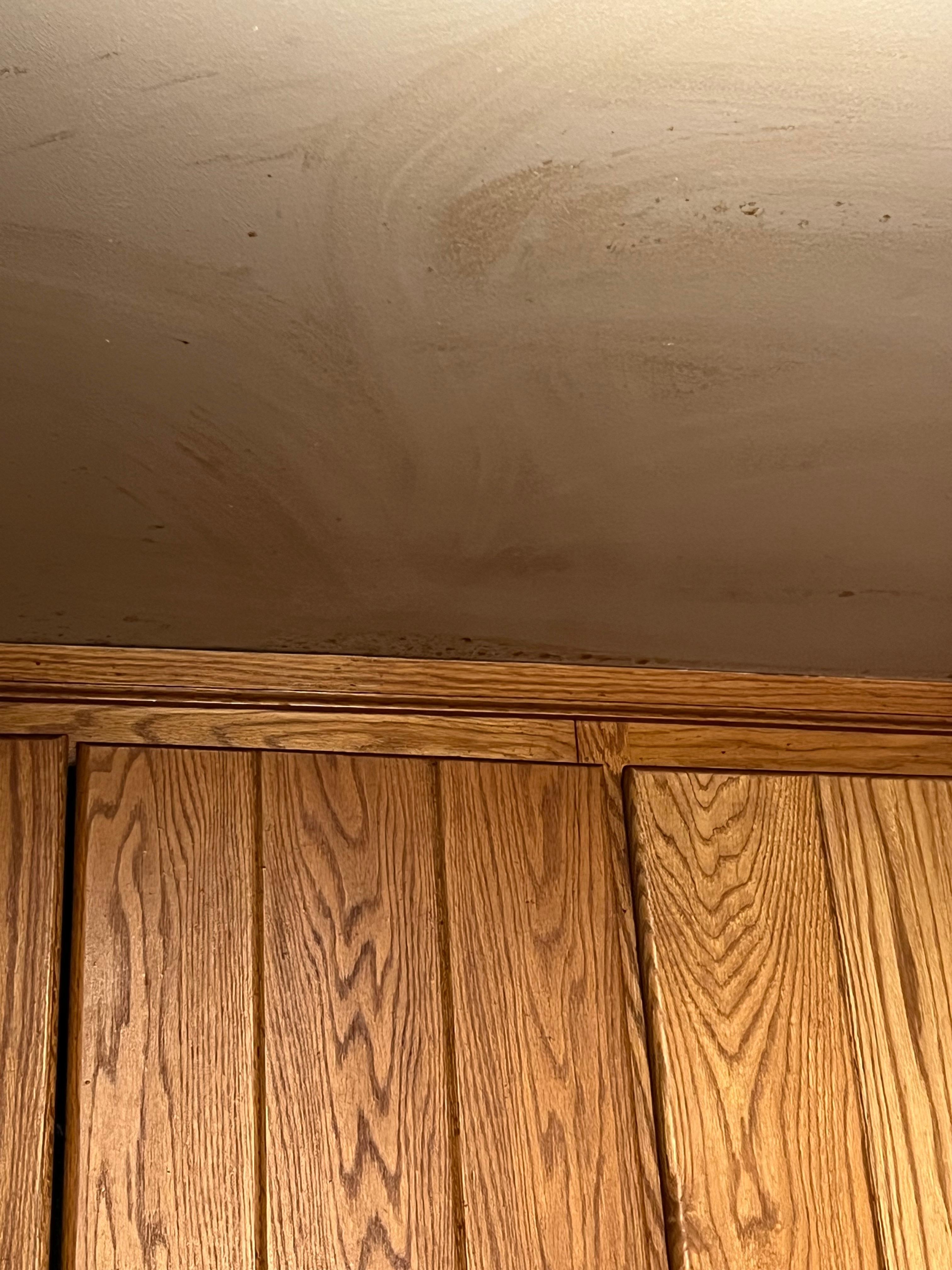 Ceiling had smears and grease all over. 