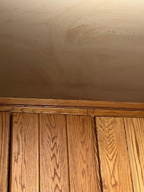 Ceiling had smears and grease all over.