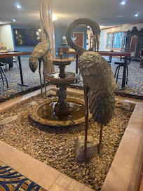 Water feature inside lobby