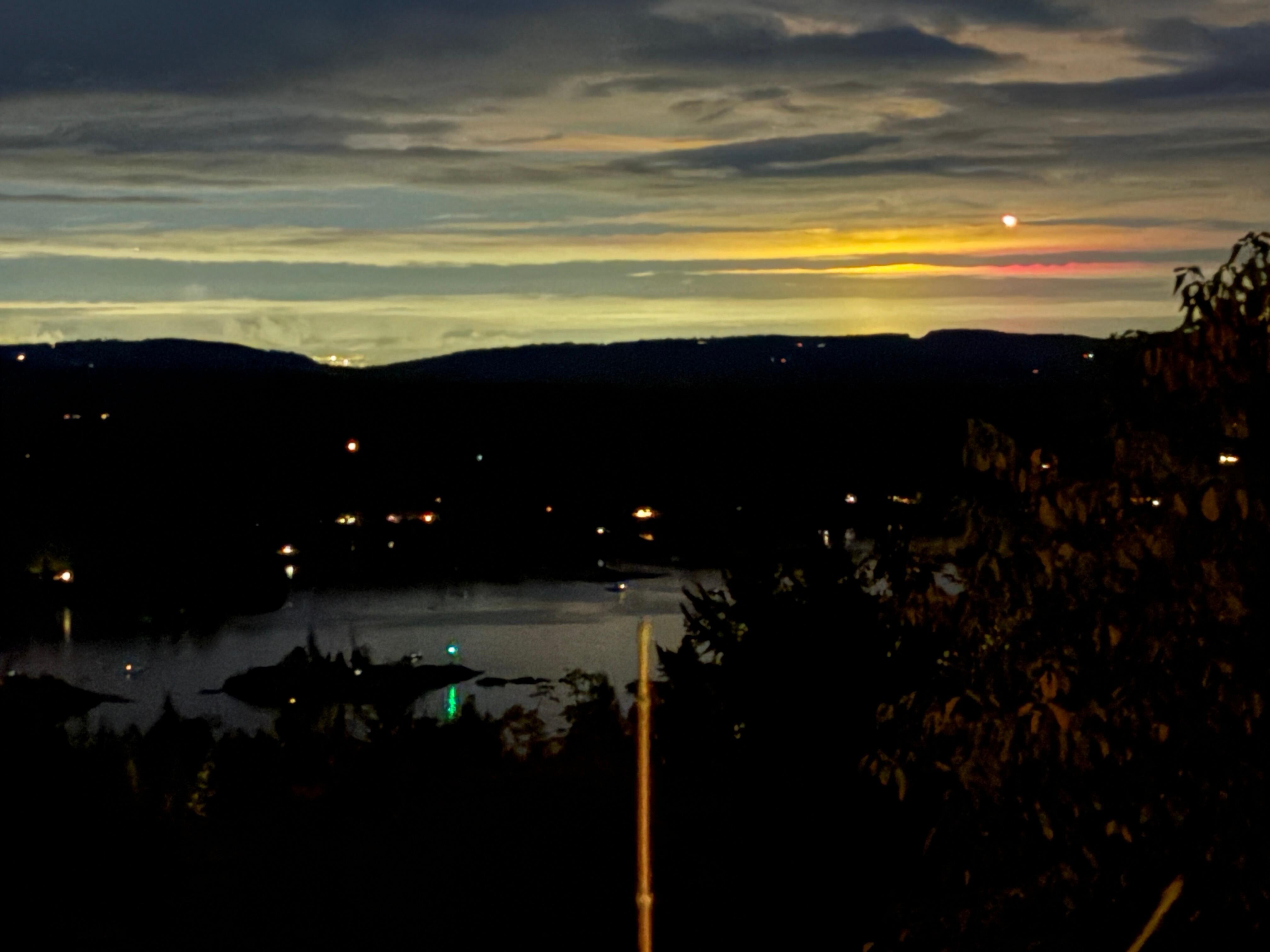 Late sunset from the deck