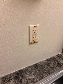 Bathroom plug. No idea what was on it. Didn't touch it.