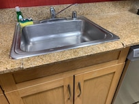 Notice the broken counter top.