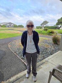 My mother enjoyed the view