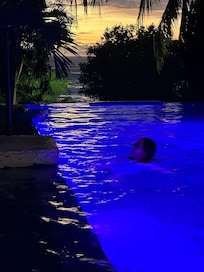 Sunset at the pool