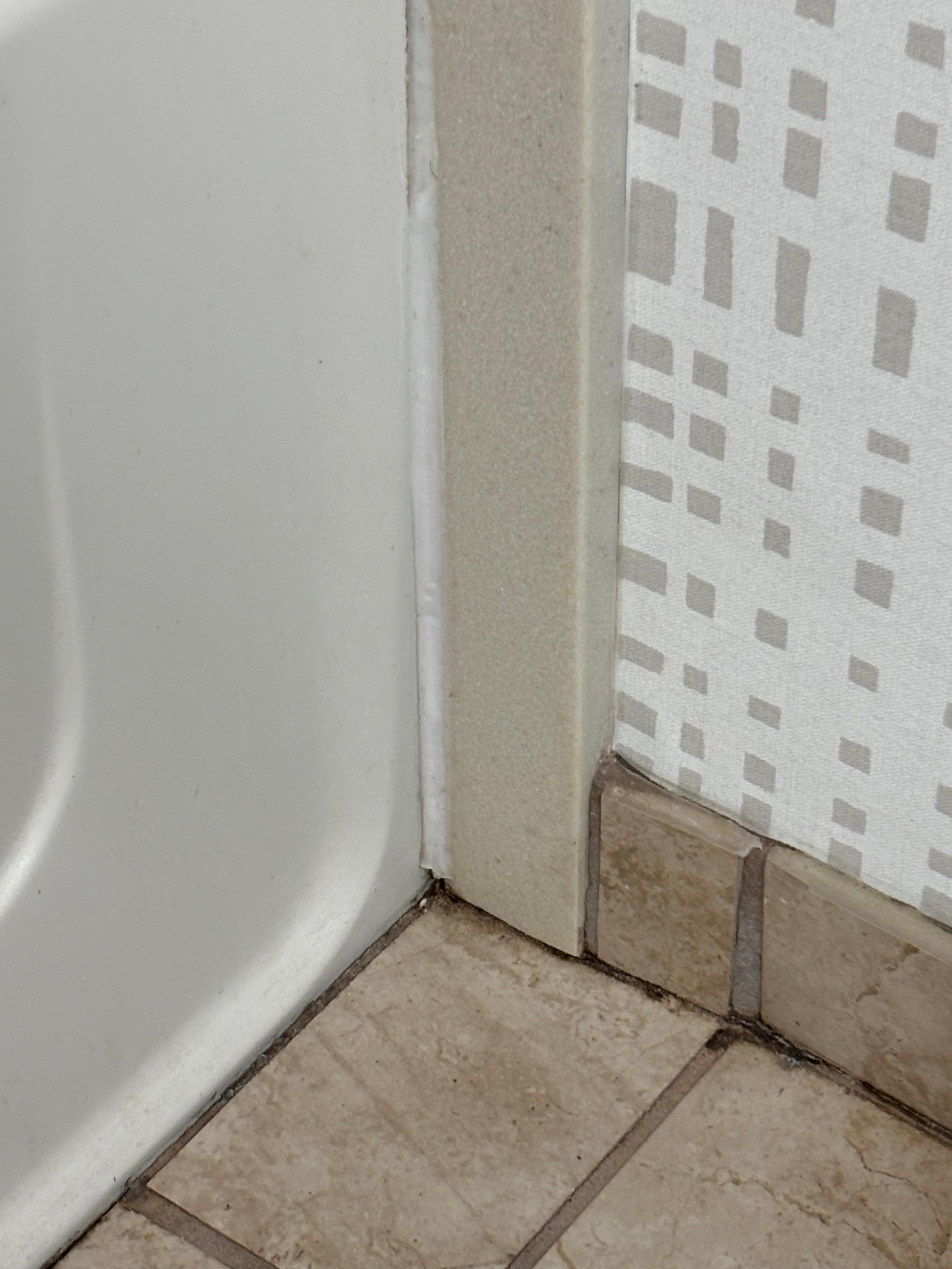 Dirt piled up in corner