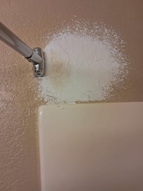 Plastered wall but didn't paint