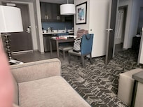 Kitchen and dining area were clean, spacious, and really nice to have. Made the room feel more like a full suite than just a hotel room.