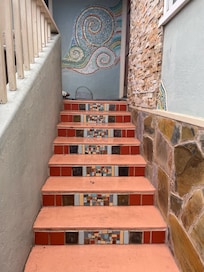 Just a small sample of the beautiful mosaic details the owner/artist added to enhance the home.