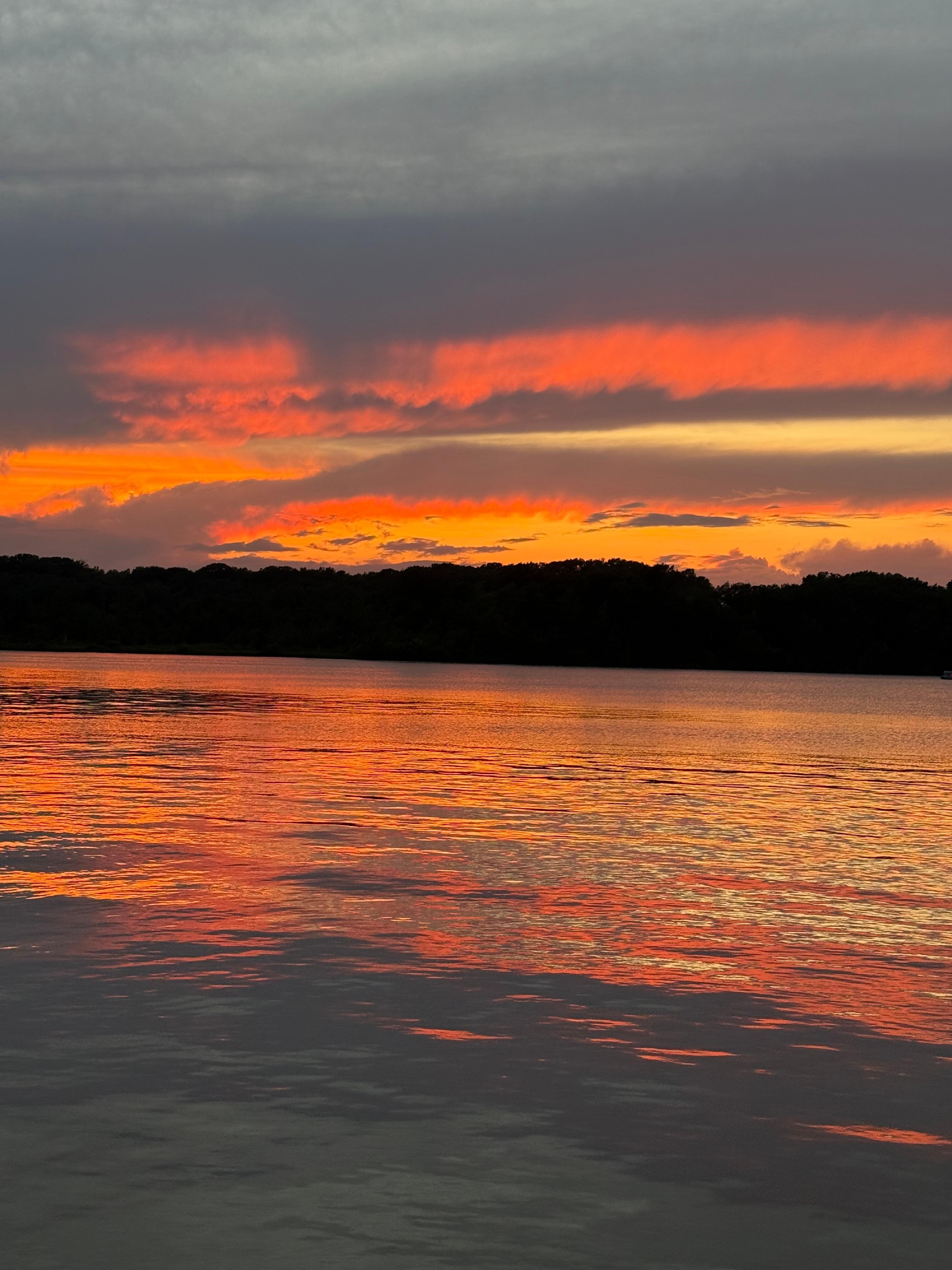 Beautiful sunset from the dock 