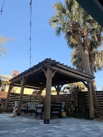 Gazebo with a projector.