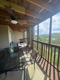 Large patio with beautiful view