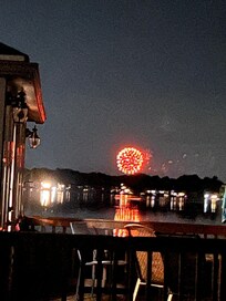 One night we enjoyed fireworks over the water.